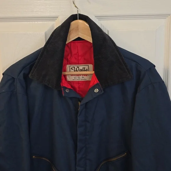 Vintage Walls Blizzard Pruf Coveralls Insulated Blue Size L/XL **
